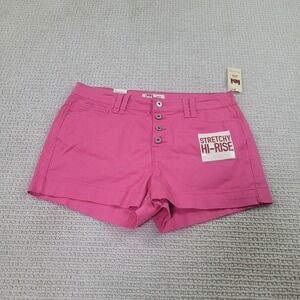 NWT Lei Womens Shorts 13 Regular Pink Casual Stretchy High Rise Casual‎ Comfort
